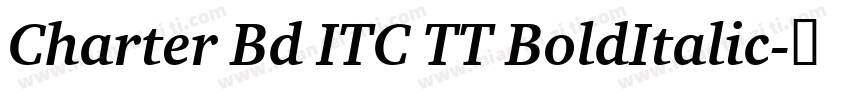 Charter Bd ITC TT BoldItalic字体转换